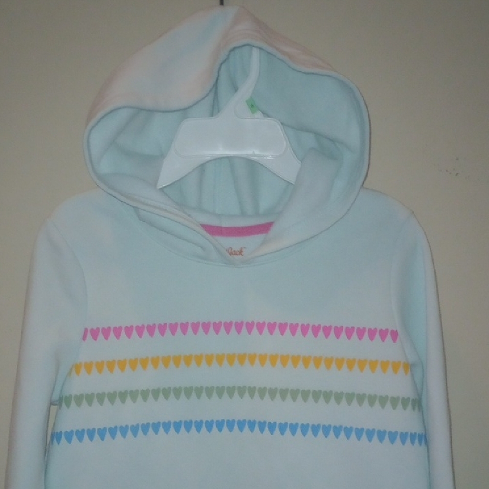 Cat & Jack Hoodie with Rainbow Heart Stripes
